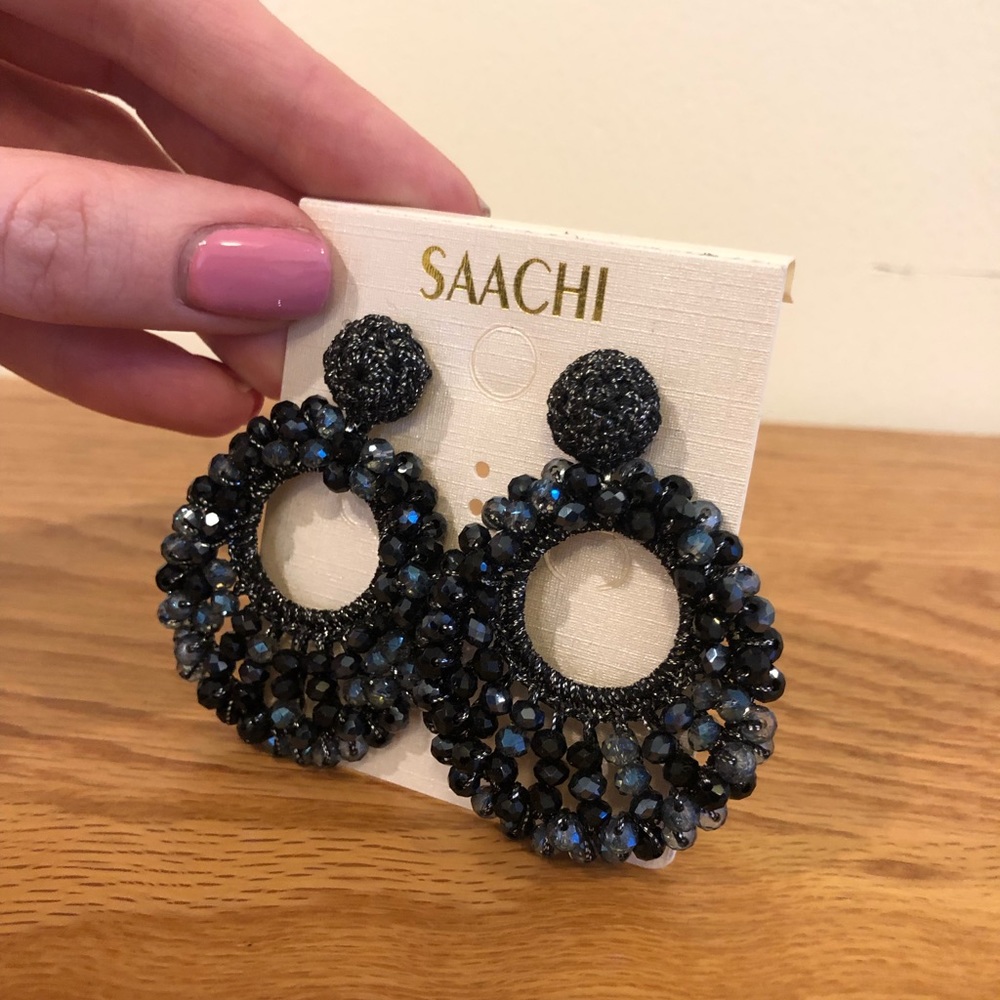 SAACHI Beaded Earrings NWOT